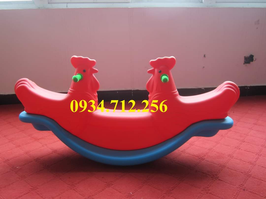 bap benh doi 1 Bập bênh đôi con gà, đồ chơi mầm non, thiết bị mầm non
