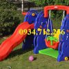 Cầu trượt xích đu con Voi cho bé đa chức năng. Cầu trượt xích đu con voi nhựa nguyên sinh nhập khẩu Đạt Phương