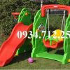 cầu trượt xích đu bóng rổ. đồ chơi trẻ em mầm non tư thục