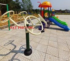 Tiêu chí 17 nông thôn mới về khu vui chơi Dụng cụ thể thao ngoài trời tập tay vai đôi hof 14509 lắp đặt tại công viên Tam Kỳ Quảng Nam Máy tập thể dục công viên ngoài trời cho dự án đầu tư công