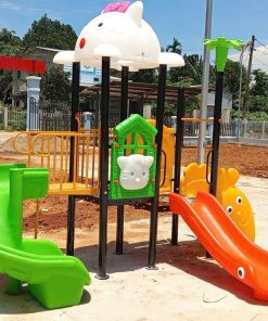 Bộ Liên Hoàn Cầu Trượt Ngoài Trời Mèo Hello Kitty "bo-lien-hoan-cau-truot-ngoai-troi-meo-hello-kitty" Bộ Liên Hoàn Cầu Trượt Ngoài Trời Cầu trượt liên hoàn ngoài trời hình con mèo nhựa nguyên sinh