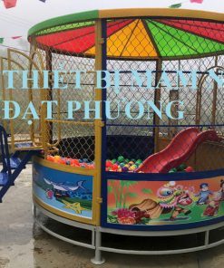 Nhà banh ngoài trời cho trẻ em bo tròn an toàn đường kính 2.8m