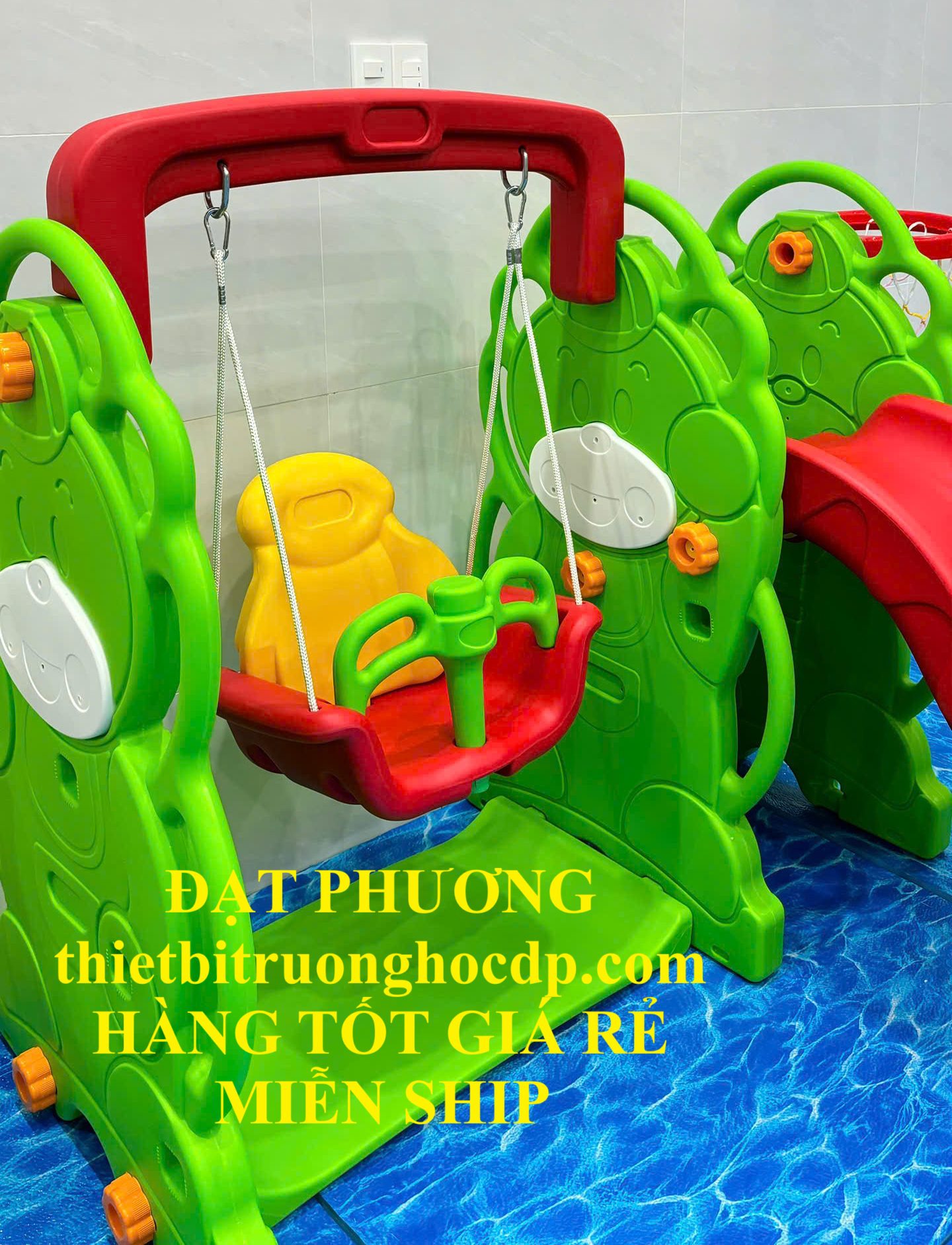 bo-cau-truot-xich-du-voi-cot-bong-ro Cầu trượt xích đu trẻ em ZK 145 – thiết kế đa năng cho bé